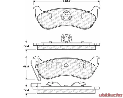 Posi-Quiet Ceramic Brake Pads with Shims and Hardware 105.09641 - 105.09641