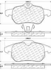 Posi-Quiet Ceramic Brake Pads with Shims and Hardware 105.09722                                     - 105.09722 - Image 4
