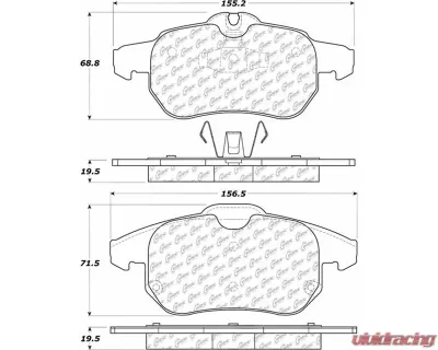 Posi-Quiet Ceramic Brake Pads with Shims and Hardware 105.09722 - 105.09722