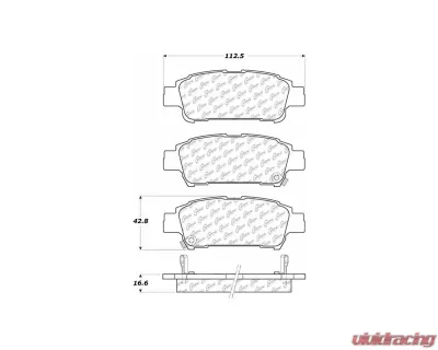 Posi-Quiet Ceramic Brake Pads with Shims and Hardware 105.09950 - 105.09950