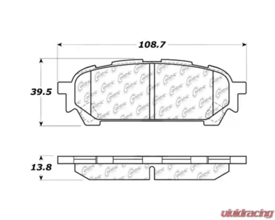 Posi-Quiet Ceramic Brake Pads with Shims and Hardware 105.10040 - 105.10040