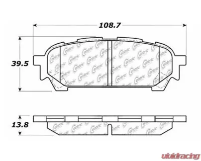 Posi-Quiet Ceramic Brake Pads with Shims and Hardware 105.10040 - 105.10040