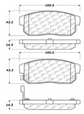 Posi-Quiet Ceramic Brake Pads with Shims and Hardware 105.10080                                     - 105.10080 - Image 4