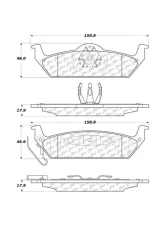 Posi-Quiet Ceramic Brake Pads with Shims and Hardware 105.10120                                     - 105.10120 - Image 2