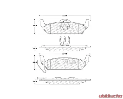 Posi-Quiet Ceramic Brake Pads with Shims and Hardware 105.10120 - 105.10120