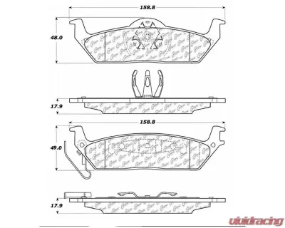 Posi-Quiet Ceramic Brake Pads with Shims and Hardware 105.10120 - 105.10120