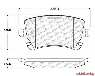 Posi-Quiet Ceramic Brake Pads with Shims and Hardware 105.10180 - 105.10180