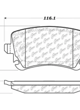 Posi-Quiet Ceramic Brake Pads with Shims and Hardware 105.10180                                     - 105.10180 - Image 5