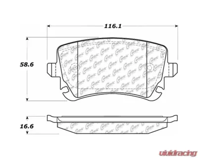 Posi-Quiet Ceramic Brake Pads with Shims and Hardware 105.10180 - 105.10180