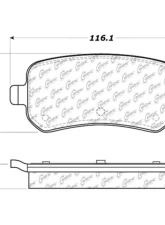 Posi-Quiet Ceramic Brake Pads with Shims and Hardware 105.10210                                     - 105.10210 - Image 2