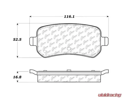 Posi-Quiet Ceramic Brake Pads with Shims and Hardware 105.10210 - 105.10210