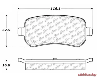 Posi-Quiet Ceramic Brake Pads with Shims and Hardware 105.10210 - 105.10210