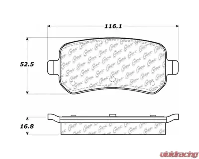 Posi-Quiet Ceramic Brake Pads with Shims and Hardware 105.10210 - 105.10210