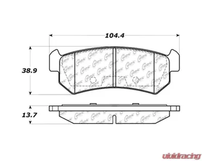 Posi-Quiet Ceramic Brake Pads with Shims and Hardware 105.10360 - 105.10360