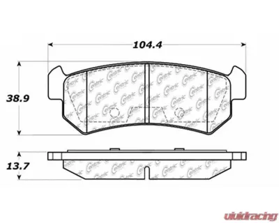 Posi-Quiet Ceramic Brake Pads with Shims and Hardware 105.10360 - 105.10360