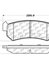 Posi-Quiet Ceramic Brake Pads with Shims and Hardware 105.10360                                     - 105.10360 - Image 4