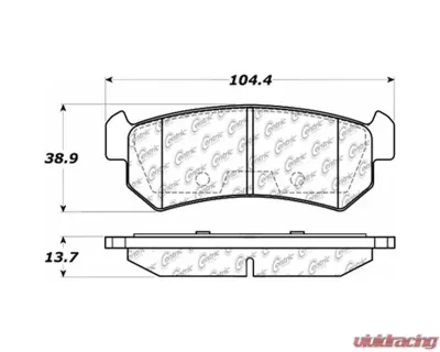 Posi-Quiet Ceramic Brake Pads with Shims and Hardware 105.10360 - 105.10360