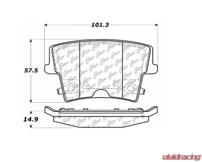 Posi-Quiet Ceramic Brake Pads with Shims and Hardware 105.10571 - 105.10571