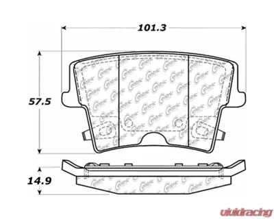 Posi-Quiet Ceramic Brake Pads with Shims and Hardware 105.10571 - 105.10571