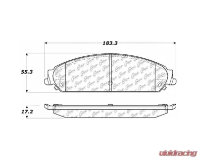 Posi-Quiet Ceramic Brake Pads with Shims and Hardware 105.10580 - 105.10580
