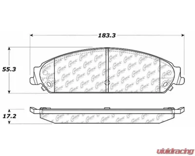 Posi-Quiet Ceramic Brake Pads with Shims and Hardware 105.10580 - 105.10580