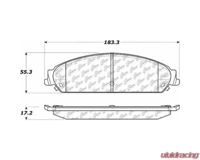 Posi-Quiet Ceramic Brake Pads with Shims and Hardware 105.10580 - 105.10580