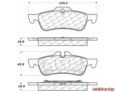 Posi-Quiet Ceramic Brake Pads with Shims and Hardware 105.10600 - 105.10600