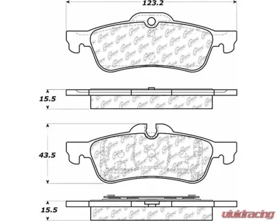 Posi-Quiet Ceramic Brake Pads with Shims and Hardware 105.10600 - 105.10600