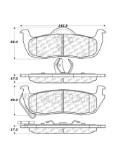 Posi-Quiet Ceramic Brake Pads with Shims and Hardware 105.10870                                     - 105.10870 - Image 2