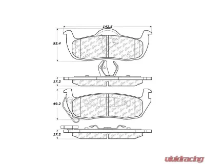 Posi-Quiet Ceramic Brake Pads with Shims and Hardware 105.10870 - 105.10870