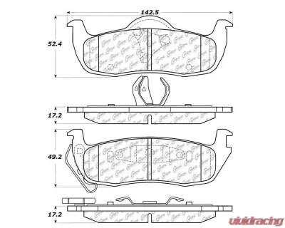 Posi-Quiet Ceramic Brake Pads with Shims and Hardware 105.10870 - 105.10870