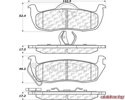 Posi-Quiet Ceramic Brake Pads with Shims and Hardware 105.10870 - 105.10870