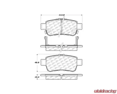 Posi-Quiet Ceramic Brake Pads with Shims and Hardware 105.10880 - 105.10880