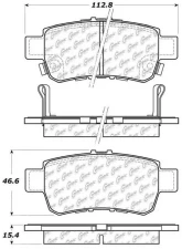 Posi-Quiet Ceramic Brake Pads with Shims and Hardware 105.10880                                     - 105.10880 - Image 3