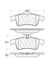Posi-Quiet Ceramic Brake Pads with Shims and Hardware 105.10950                                     - 105.10950 - Image 2