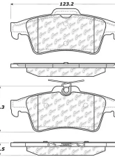 Posi-Quiet Ceramic Brake Pads with Shims and Hardware 105.10950                                     - 105.10950 - Image 3