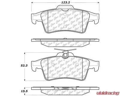 Posi-Quiet Ceramic Brake Pads with Shims and Hardware 105.10950 - 105.10950