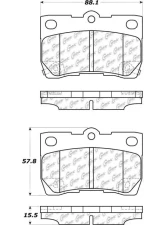 Posi-Quiet Ceramic Brake Pads with Shims and Hardware 105.10950                                     - 105.10950 - Image 4