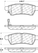 Posi-Quiet Ceramic Brake Pads with Shims and Hardware 105.11000                                     - 105.11000 - Image 3
