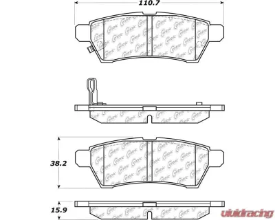 Posi-Quiet Ceramic Brake Pads with Shims and Hardware 105.11000 - 105.11000
