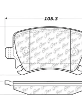 Posi-Quiet Ceramic Brake Pads with Shims and Hardware 105.11081                                     - 105.11081 - Image 2