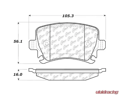 Posi-Quiet Ceramic Brake Pads with Shims and Hardware 105.11081 - 105.11081