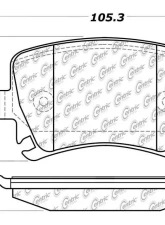 Posi-Quiet Ceramic Brake Pads with Shims and Hardware 105.11081                                     - 105.11081 - Image 3