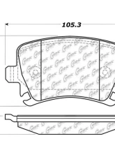 Posi-Quiet Ceramic Brake Pads with Shims and Hardware 105.11081                                     - 105.11081 - Image 4