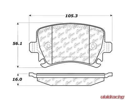 Posi-Quiet Ceramic Brake Pads with Shims and Hardware 105.11081 - 105.11081
