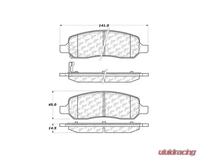 Posi-Quiet Ceramic Brake Pads with Shims and Hardware 105.11720 - 105.11720