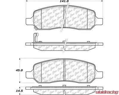 Posi-Quiet Ceramic Brake Pads with Shims and Hardware 105.11720 - 105.11720