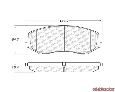 Posi-Quiet Ceramic Brake Pads with Shims and Hardware 105.11880 - 105.11880