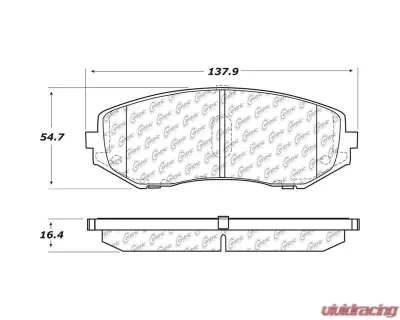 Posi-Quiet Ceramic Brake Pads with Shims and Hardware 105.11880 - 105.11880
