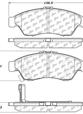 Posi-Quiet Ceramic Brake Pads with Shims and Hardware 105.11950                                     - 105.11950 - Image 3